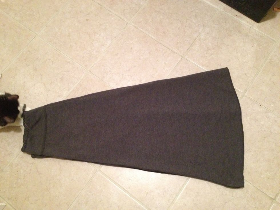 Fold in half, making sure everything matches up exactly.