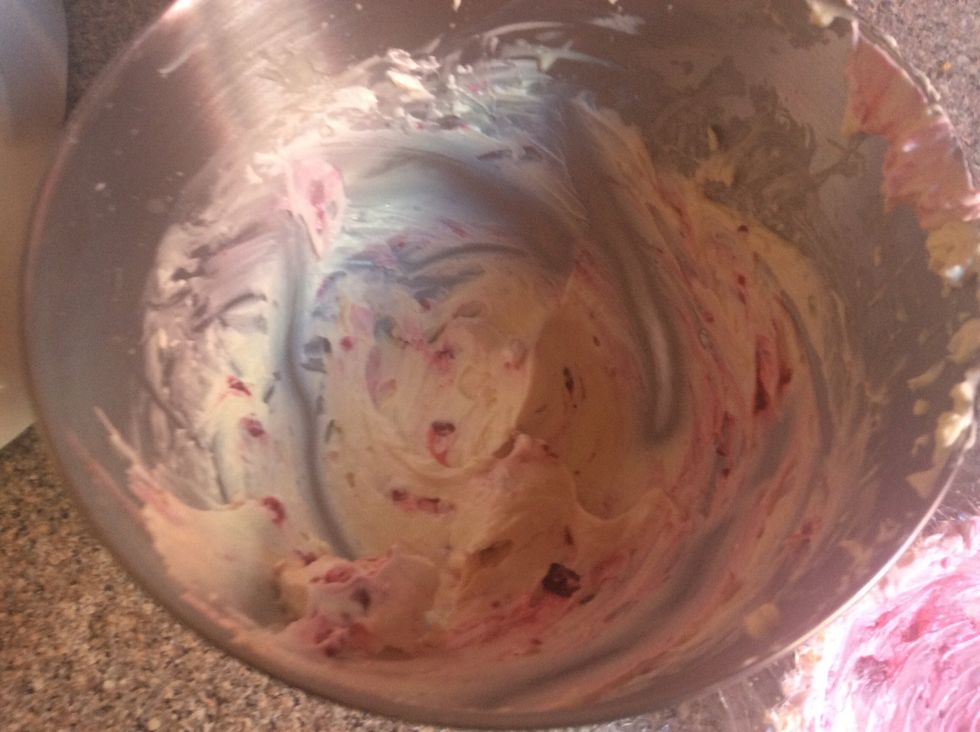 Fold in half of the raspberries