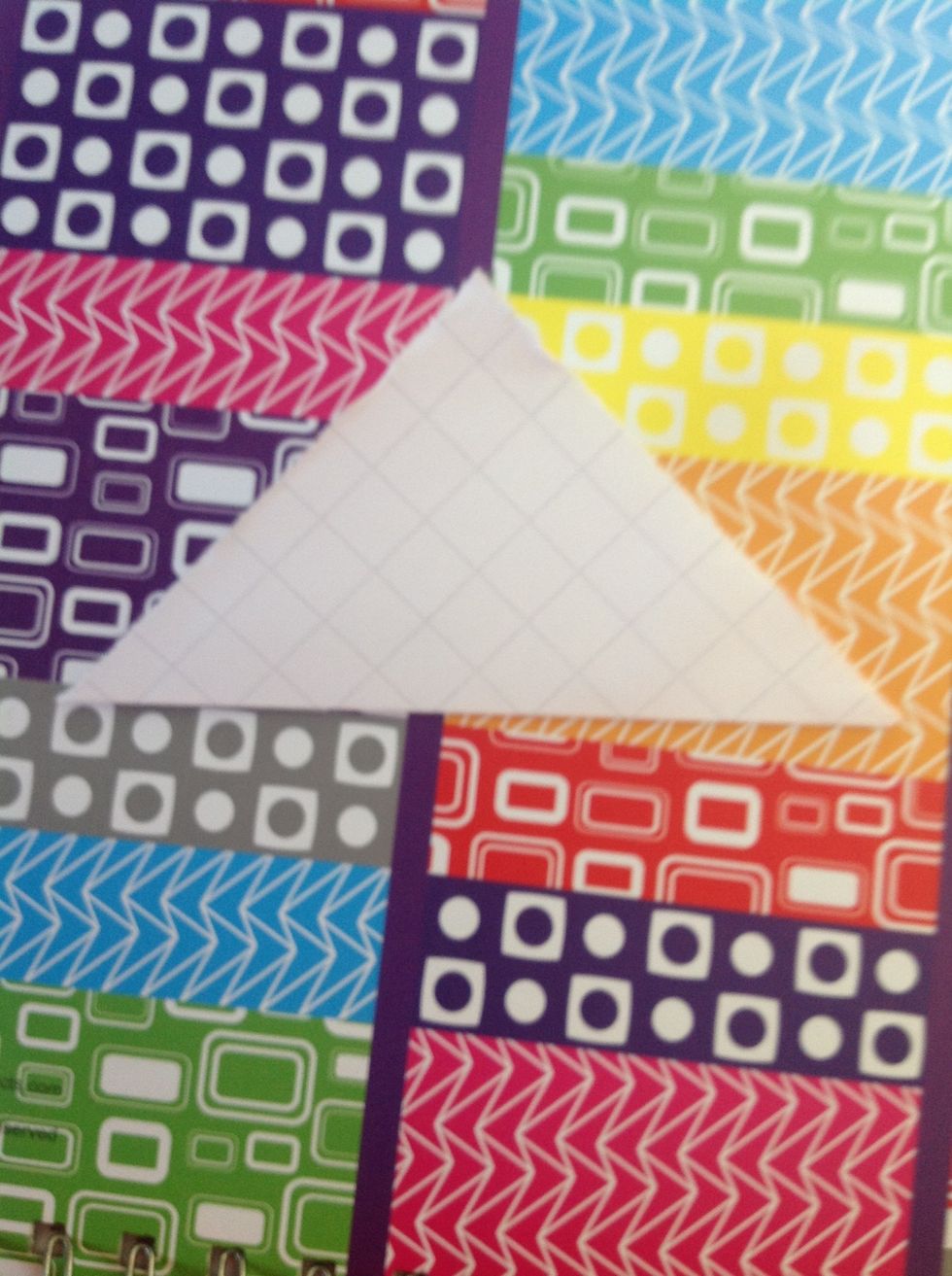Fold in half to make a triangle