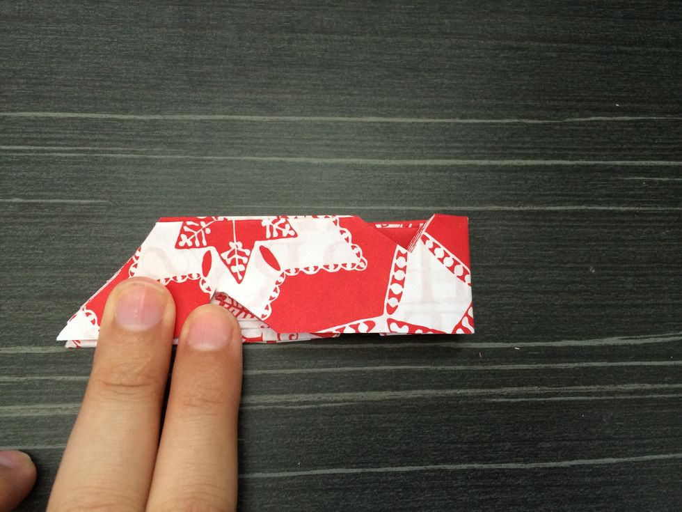 Fold in half.