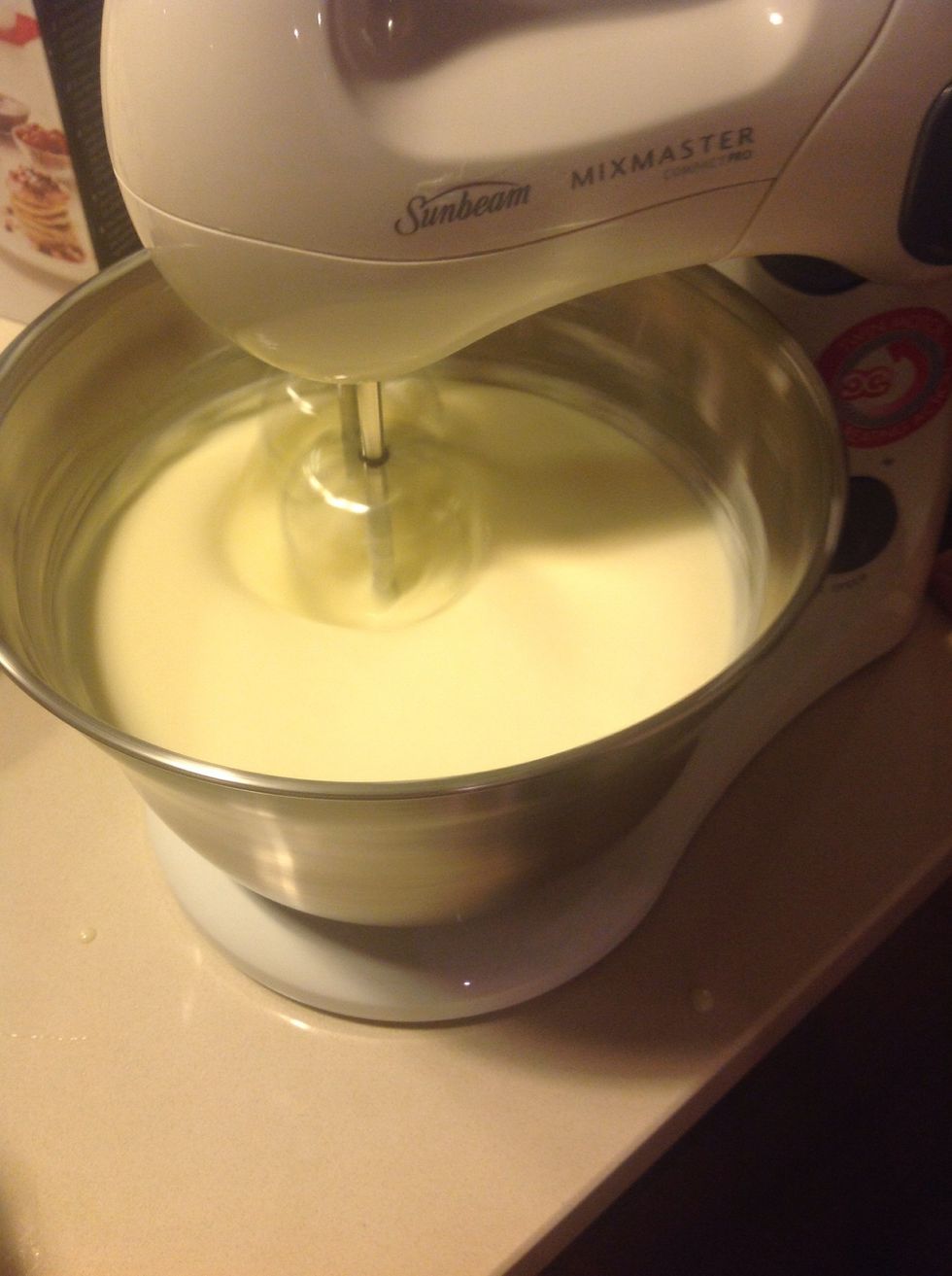 Fold in milk and lemon juice