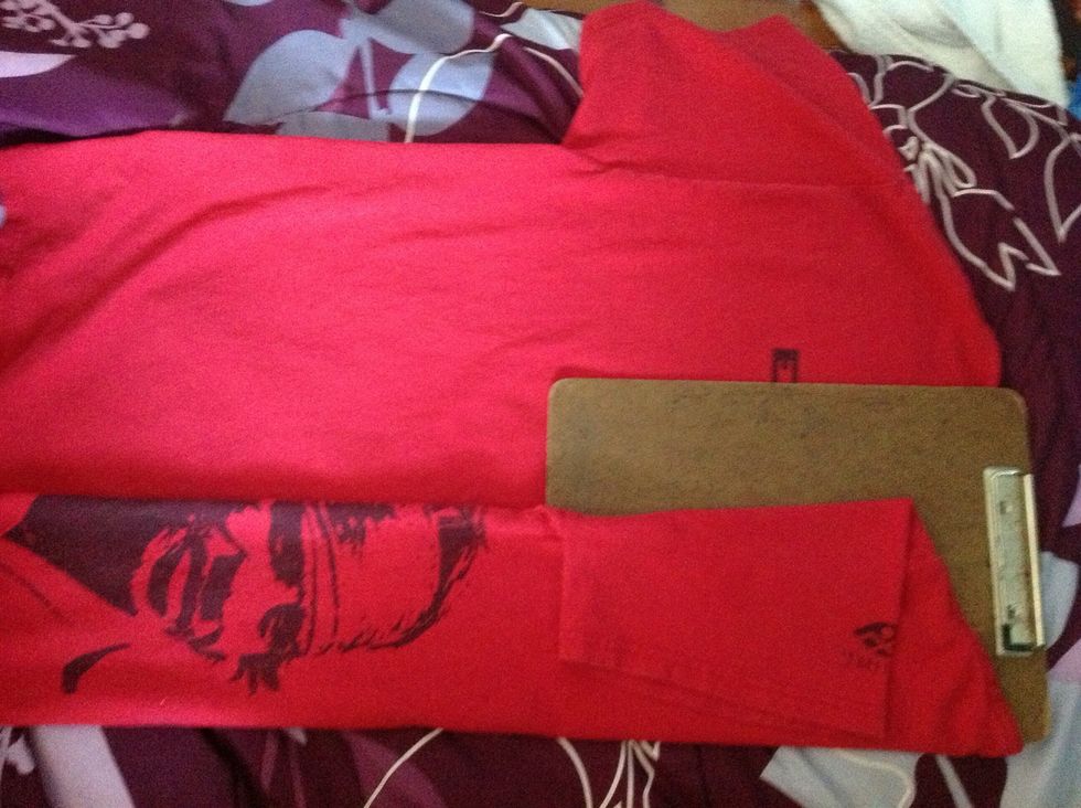 Fold in one side of shirt