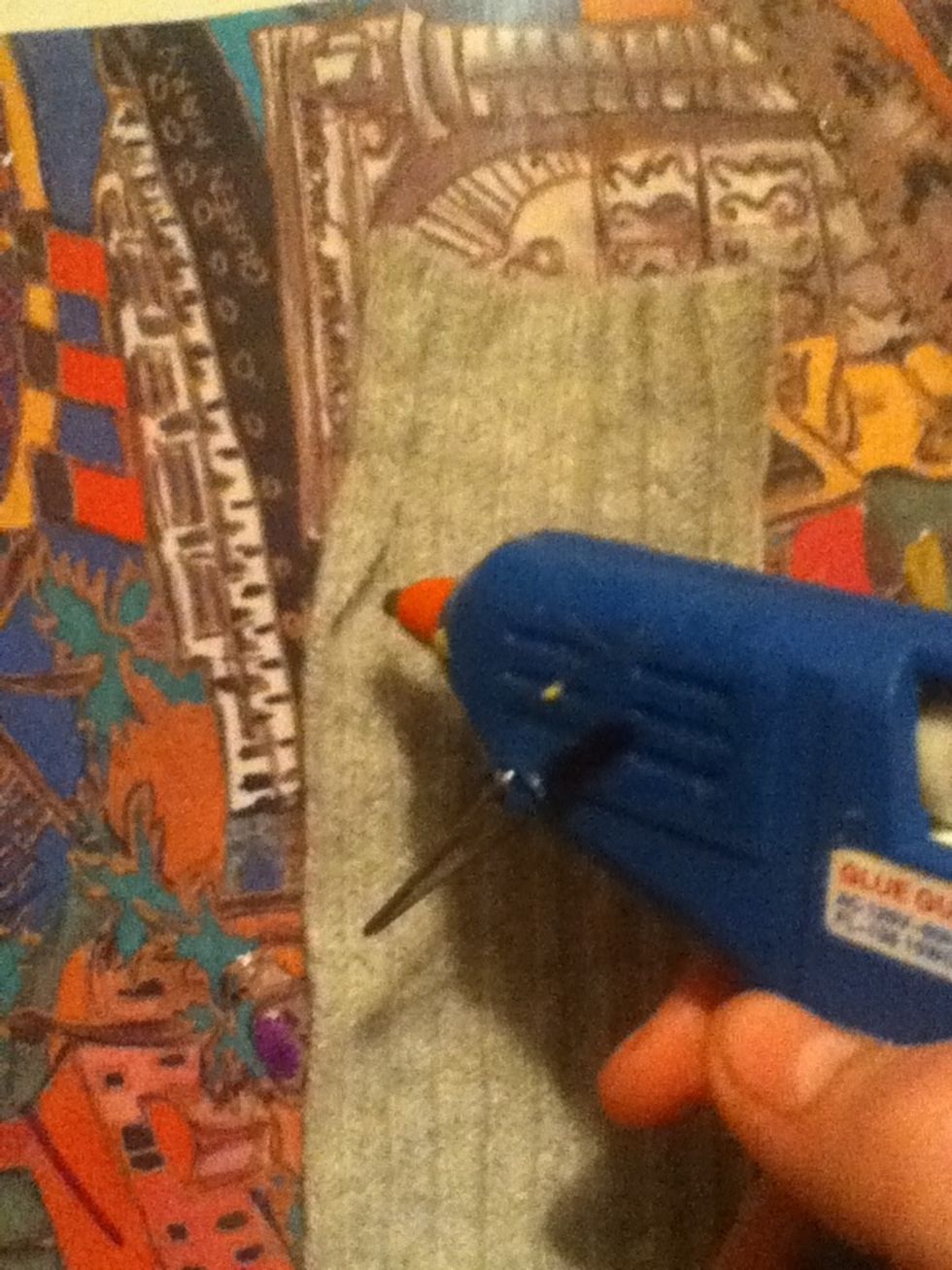 Fold in rough edges and glue them so they look neater