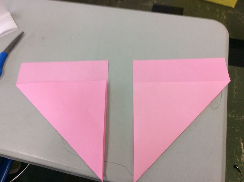 Fold into a triangle shape