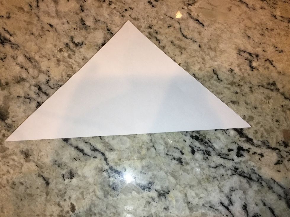 Fold into another triangle the opposite way
