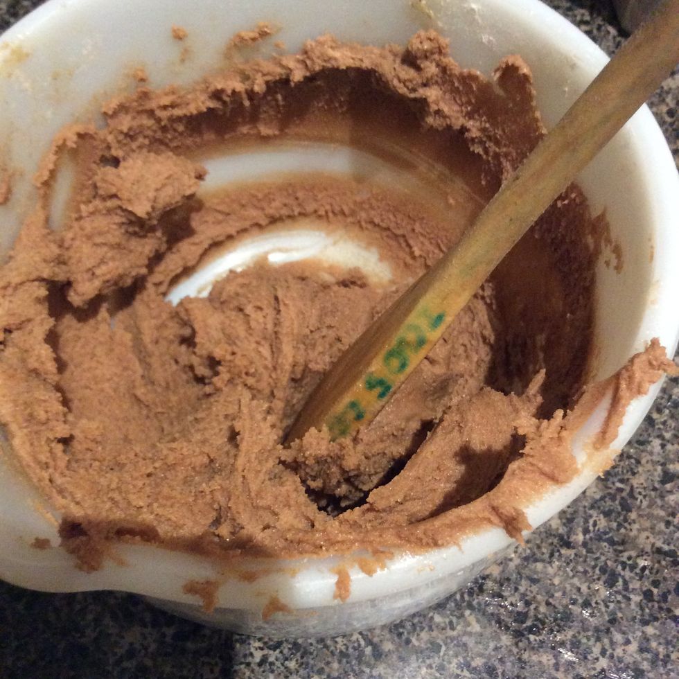 Fold into beaten mixture until it looks like this