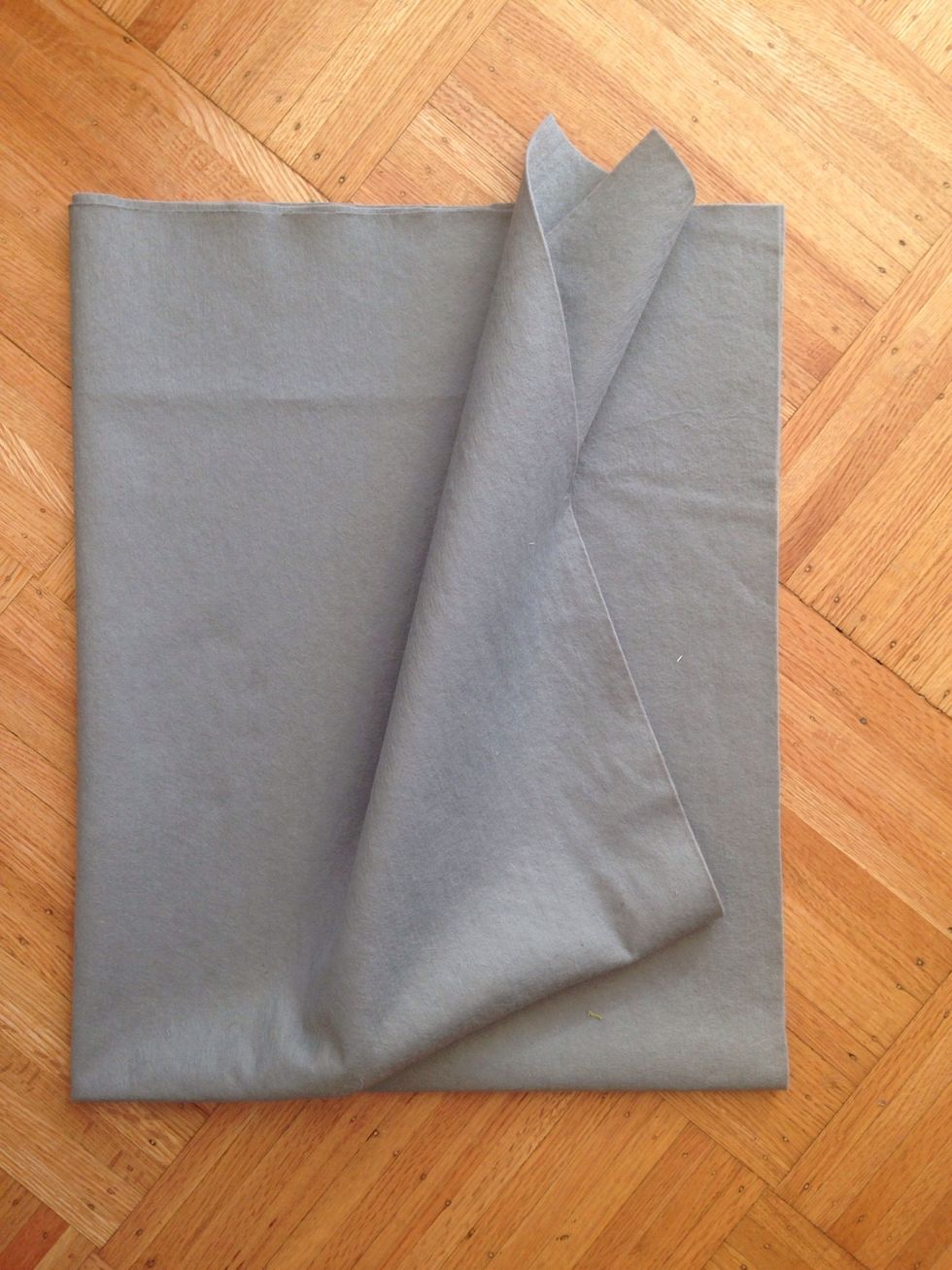 Fold into quarters and make sure the folded edges are facing you.