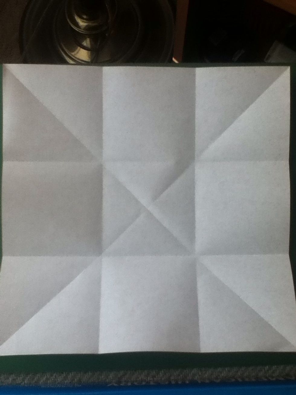 Fold into thirds, both directions