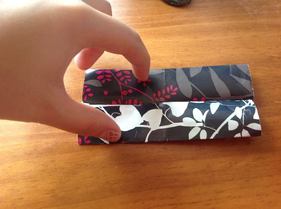 Fold inwards to close horizontically.
