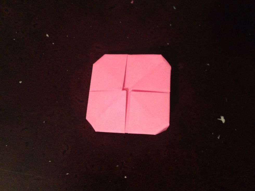 Fold it behind the corners