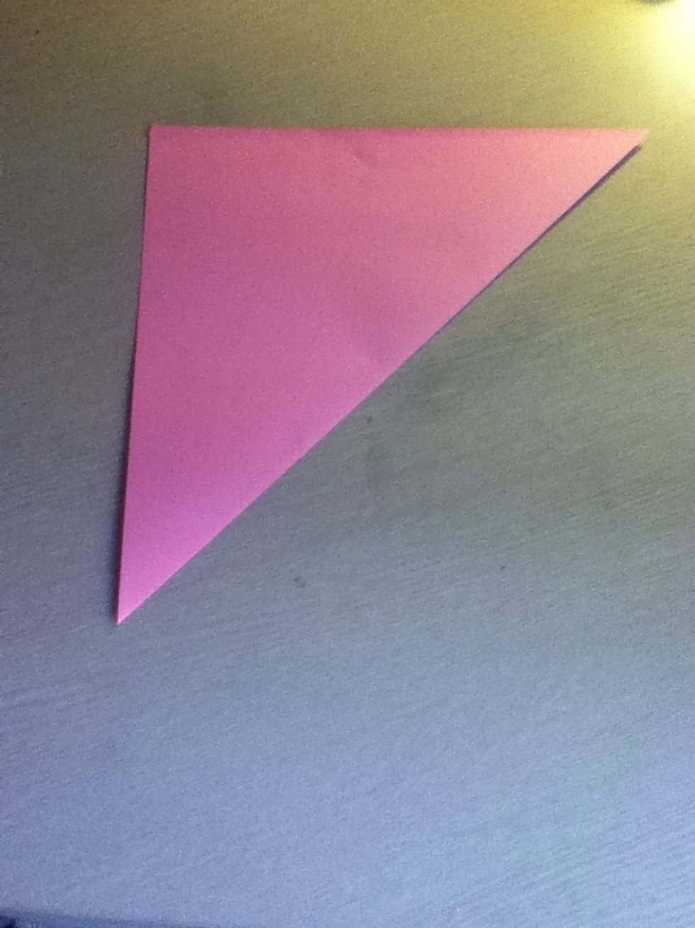 Fold it diagonally both ways