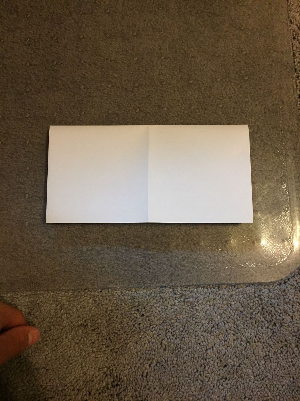 Fold it down the horizontal middle