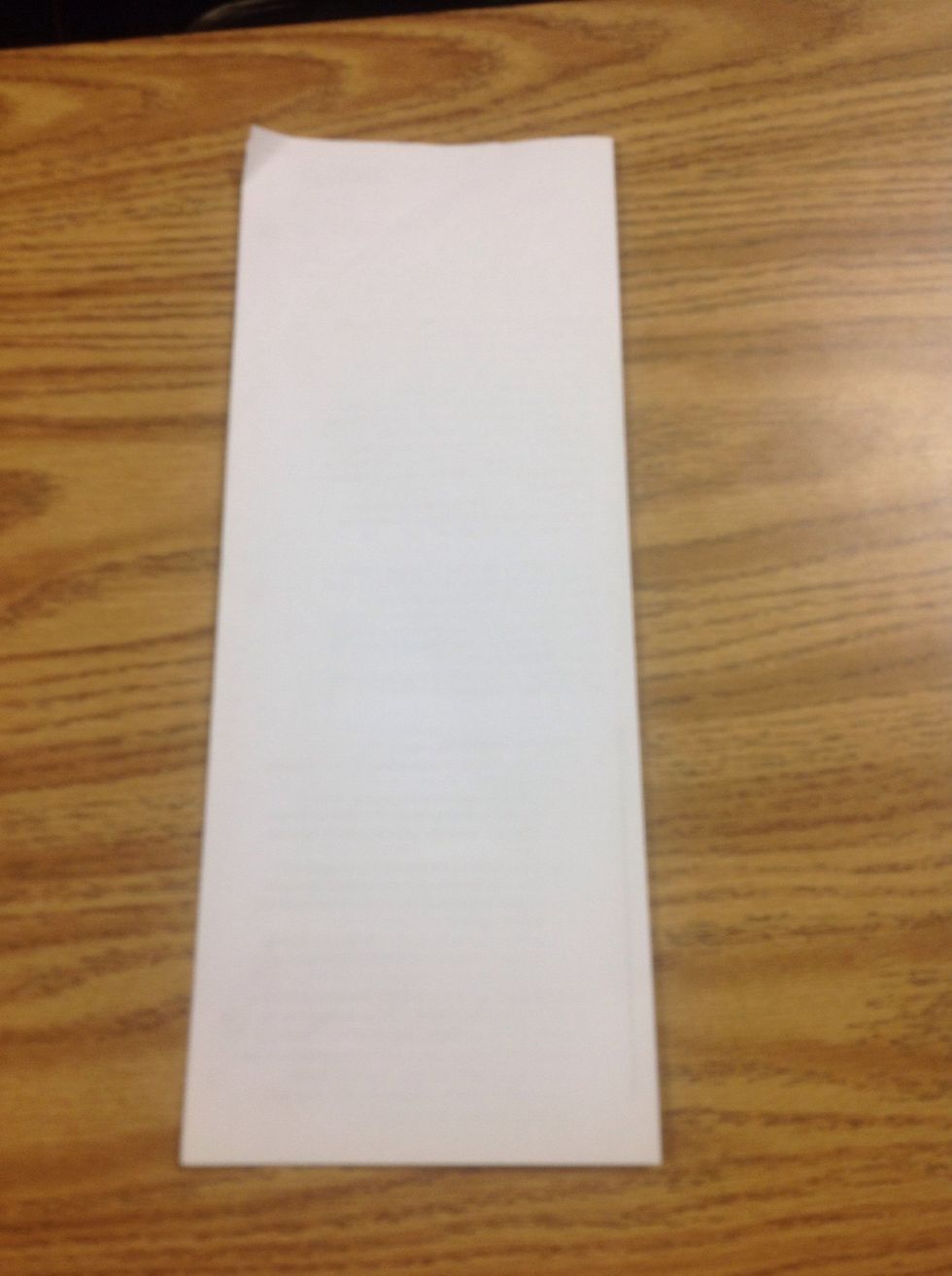 Fold it "hotdog" style or vertical, then unfold it