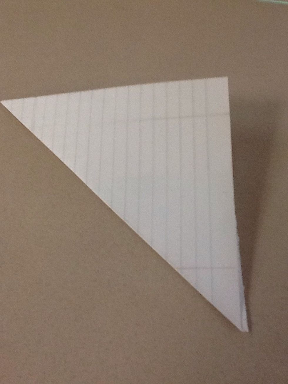 fold it in diagonally in half so it's a triangle