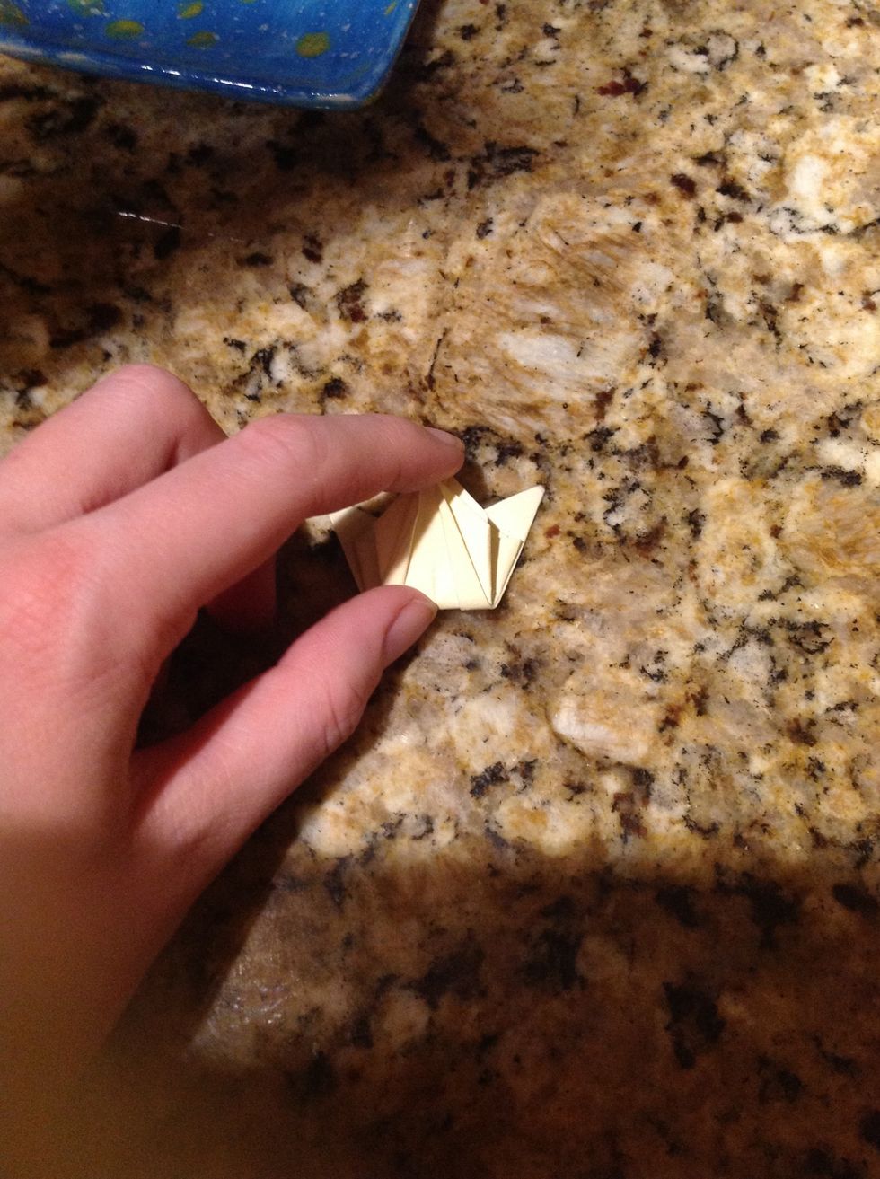 Fold it in half like this.