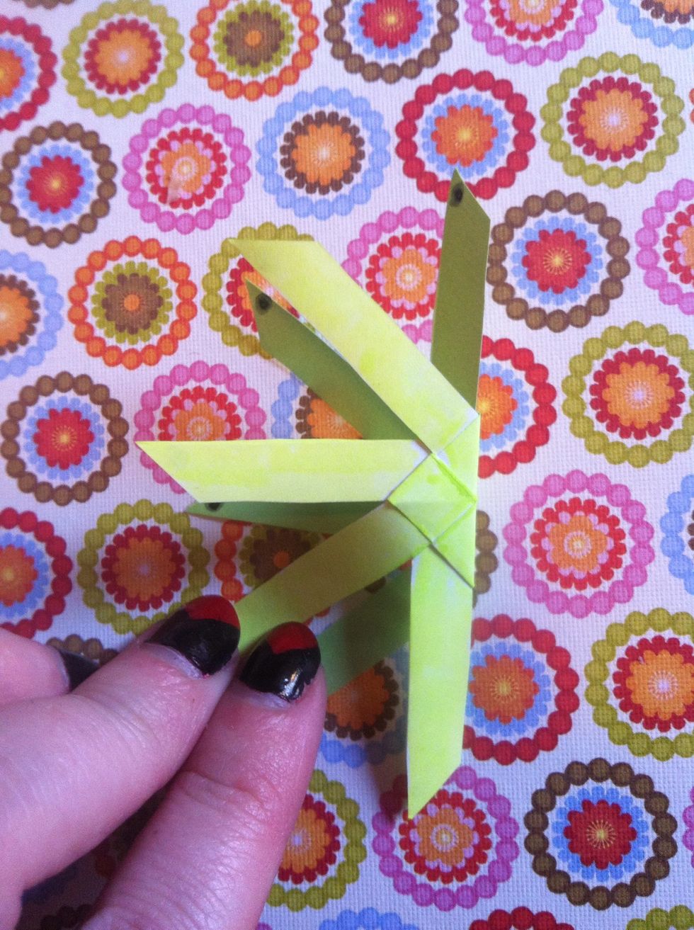 Fold it in half other way. Unfold.