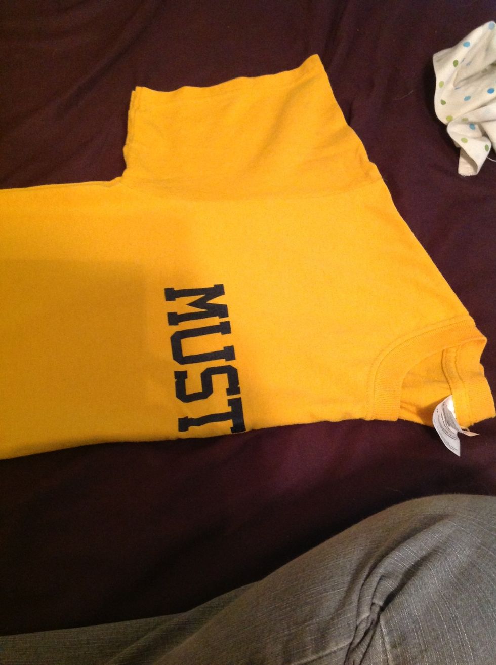 Fold it in half so the seams all match up