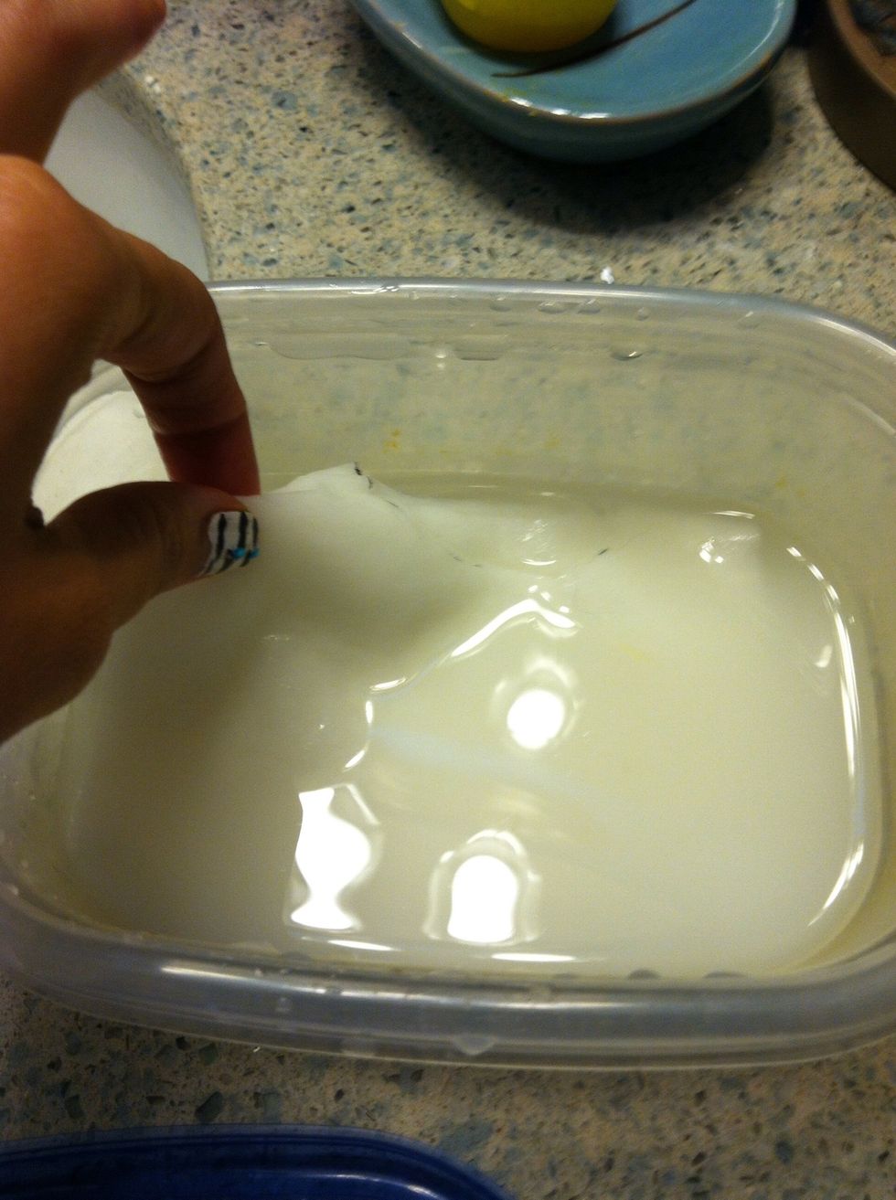 Fold it in small just big enough to dip in your rice water.