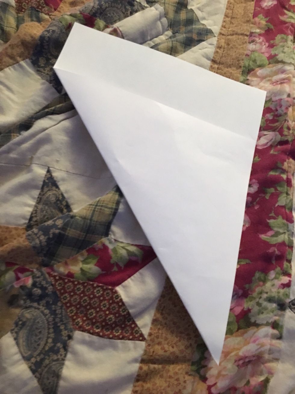 Fold it into a square and cut off the excess top strip