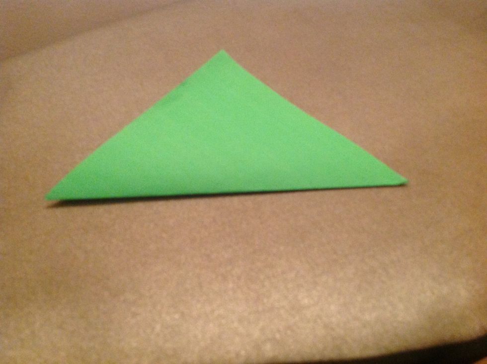 Fold it into a triangle like shown