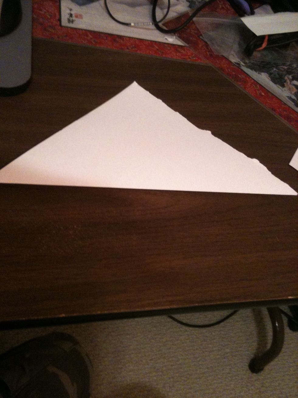 Fold it into a triangle.