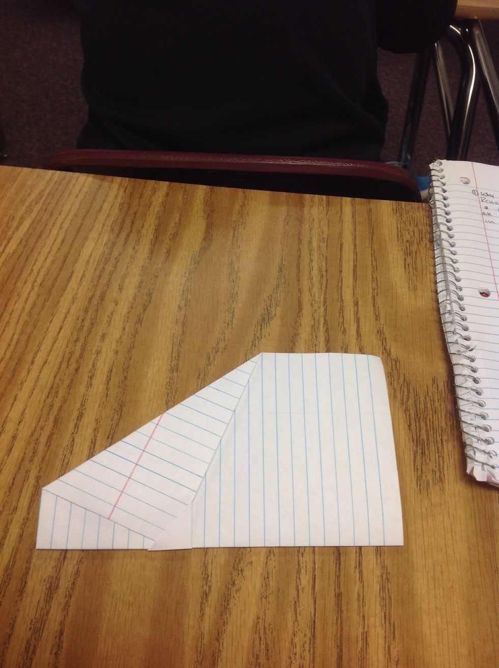 Fold it into the middle, when done it should show as above.