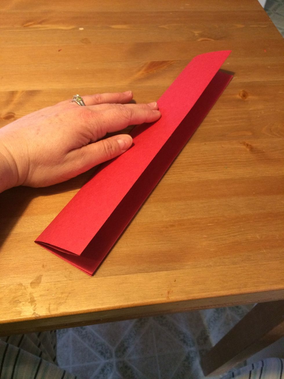 Fold it lengthwise in half again.