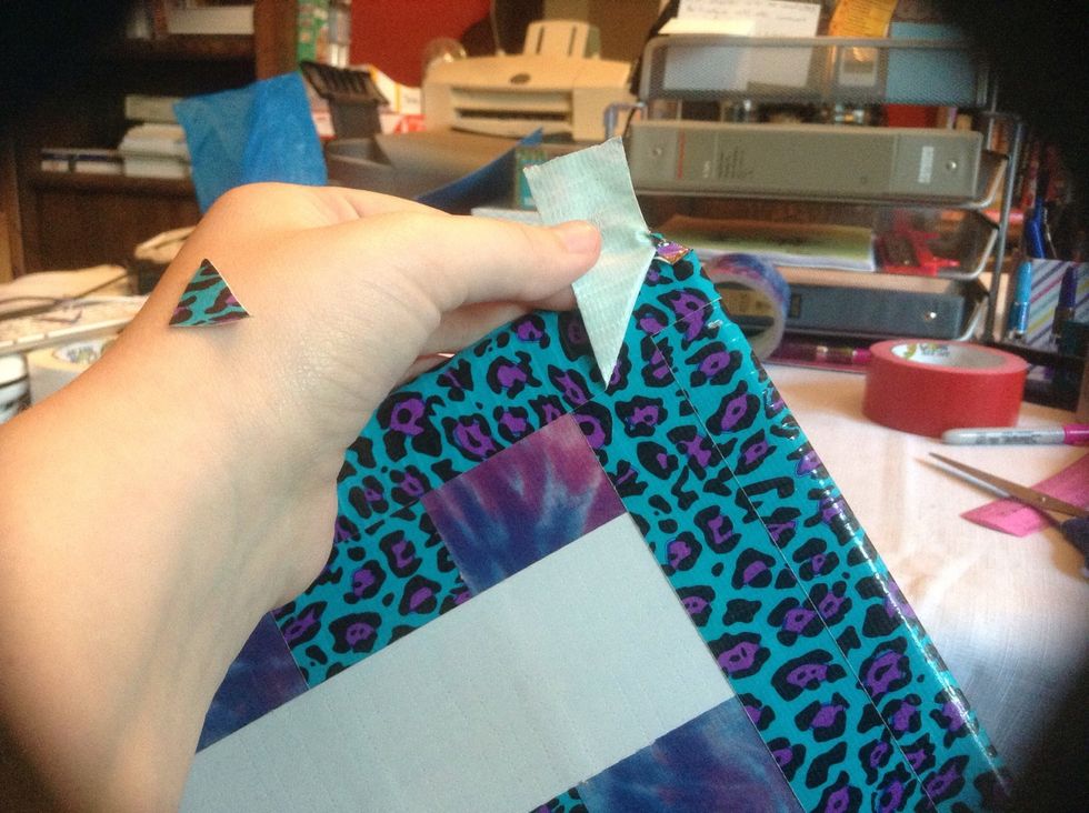 Fold it over and the excess into its own little flap.