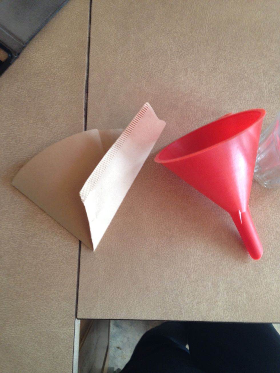 Fold it, so it fits in your funnel.