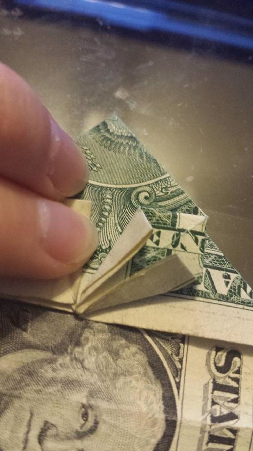 Fold it to the line.