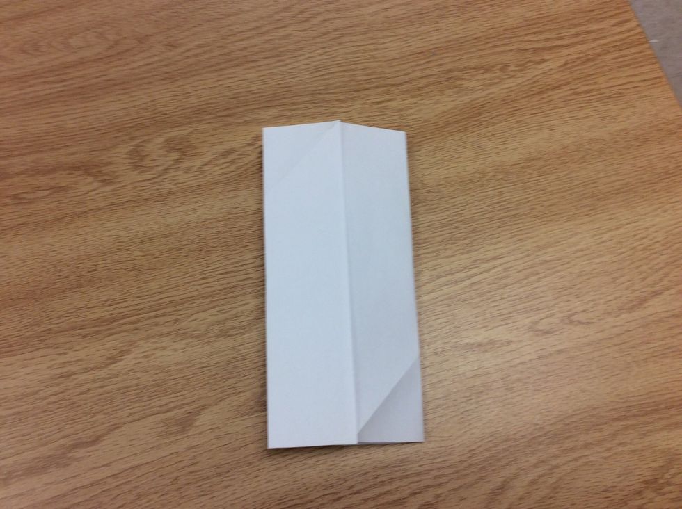 Fold left and right side to the middle