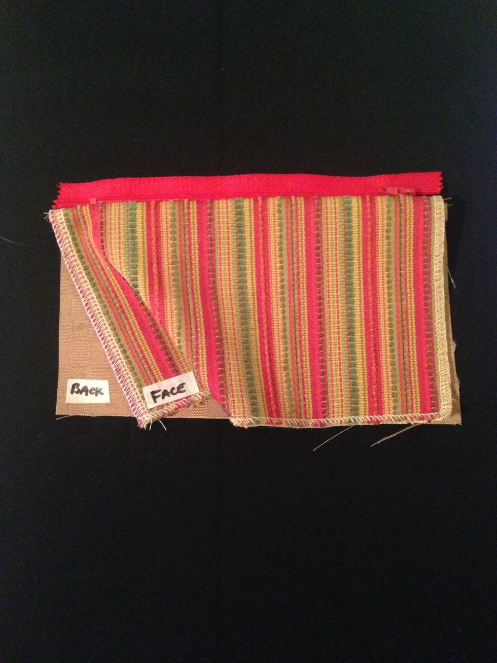 Fold like above w/fabric BACKS together.