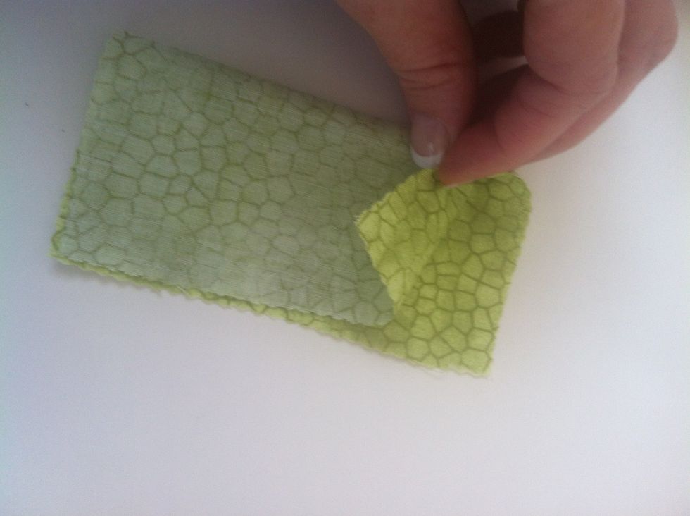 Fold material inside out