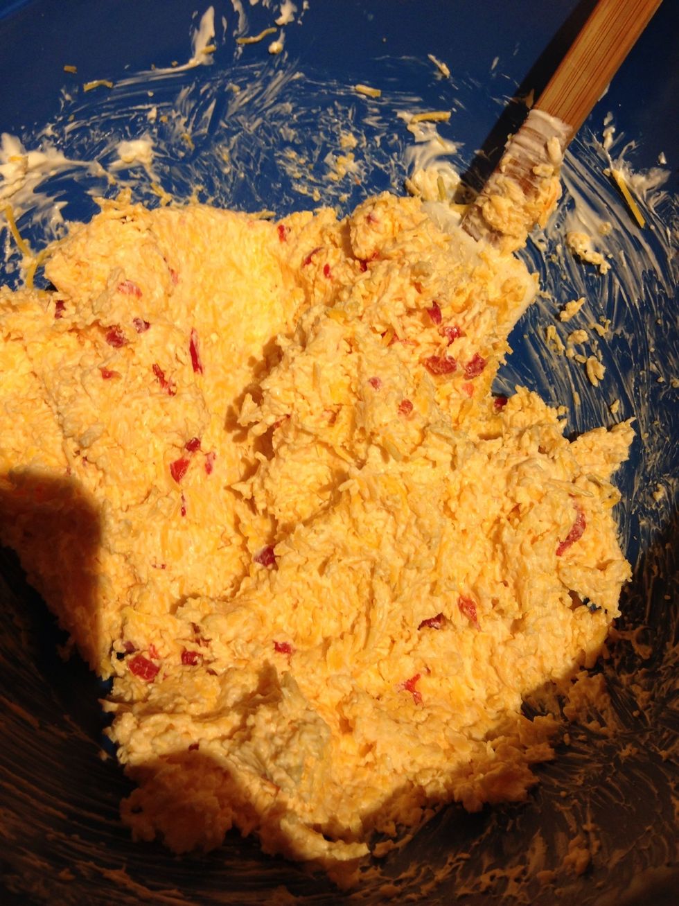 Fold mixture and cheese together