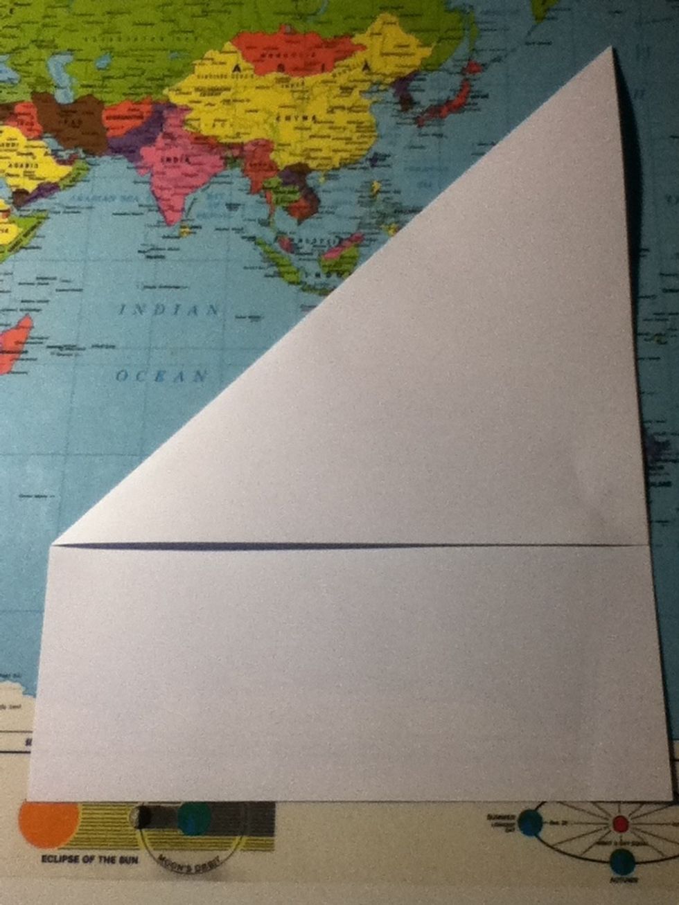 Fold one corner down like this