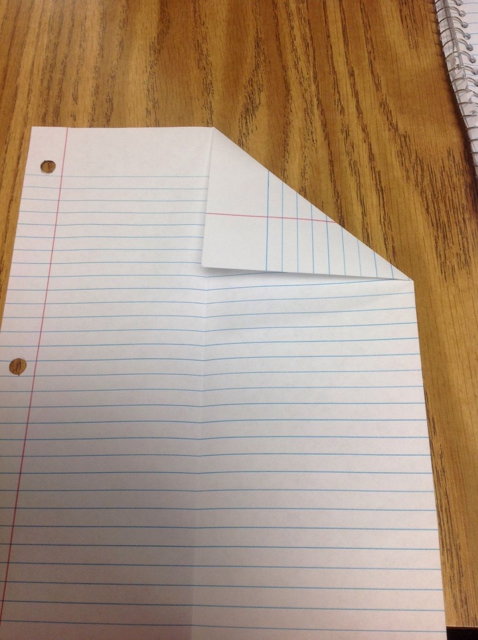 Fold one corner of each top corner into the middle