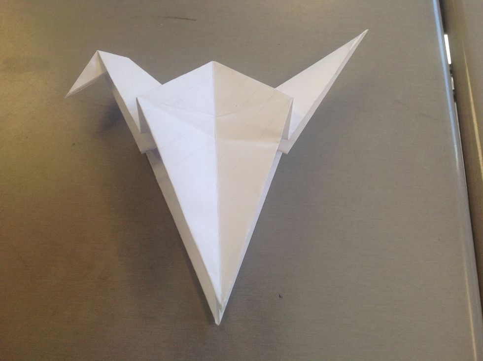 Fold one flap so it create a head like shape