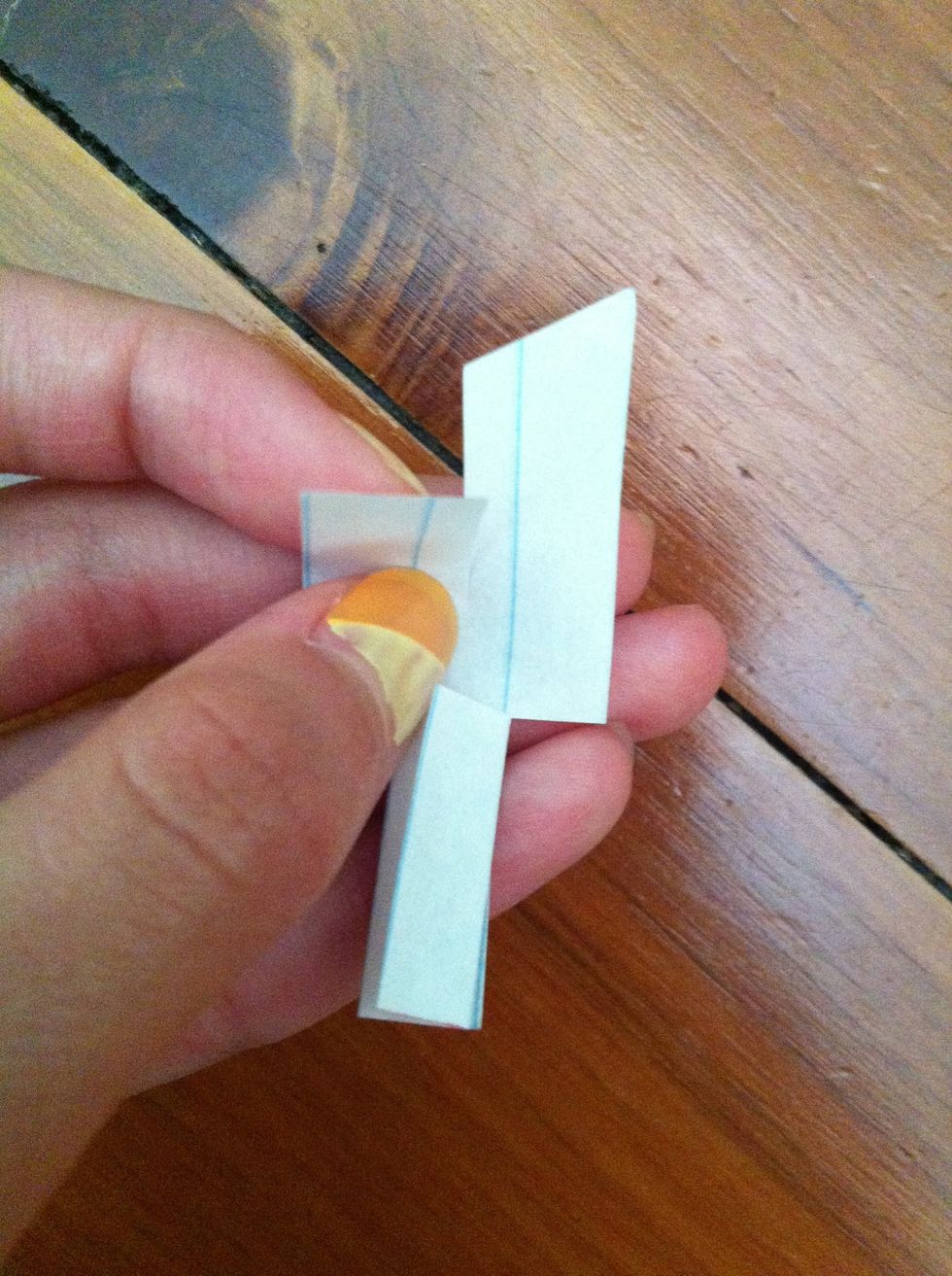 Fold one flap/wing forward