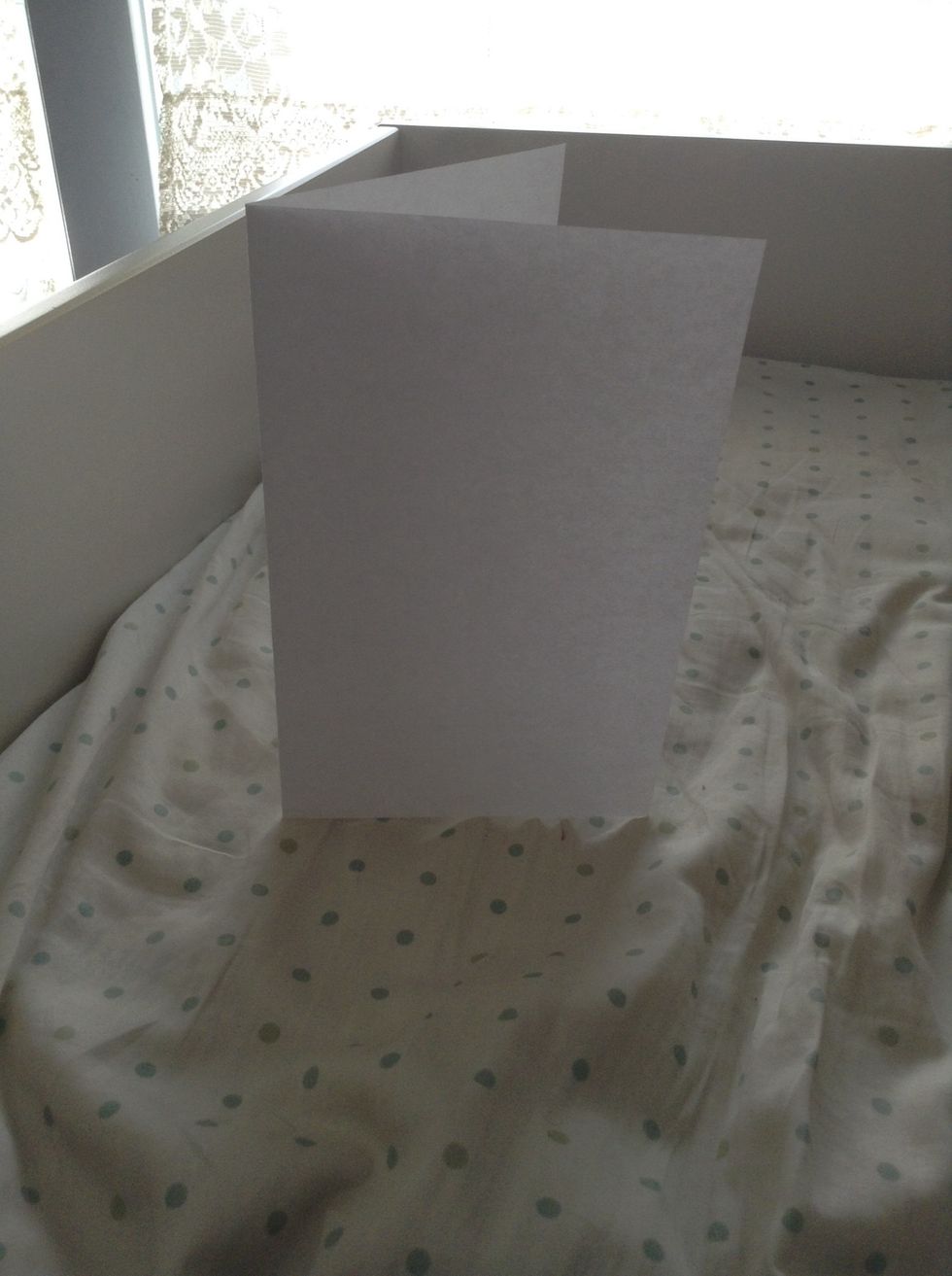 Fold one of your pieces of paper in half for the book you are going to use