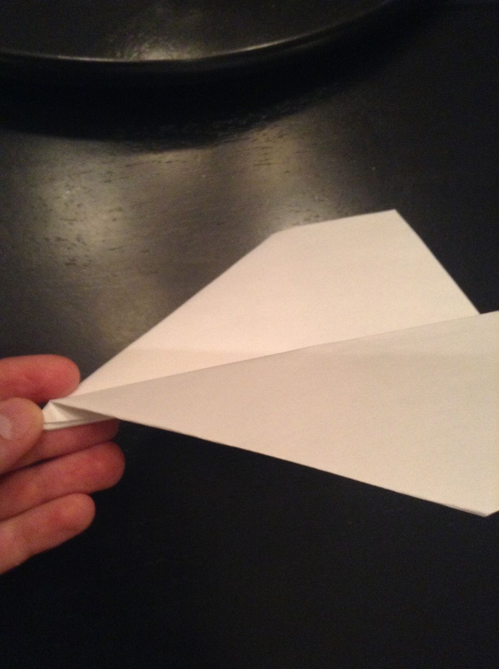 Fold one side down so there is just a little holding room