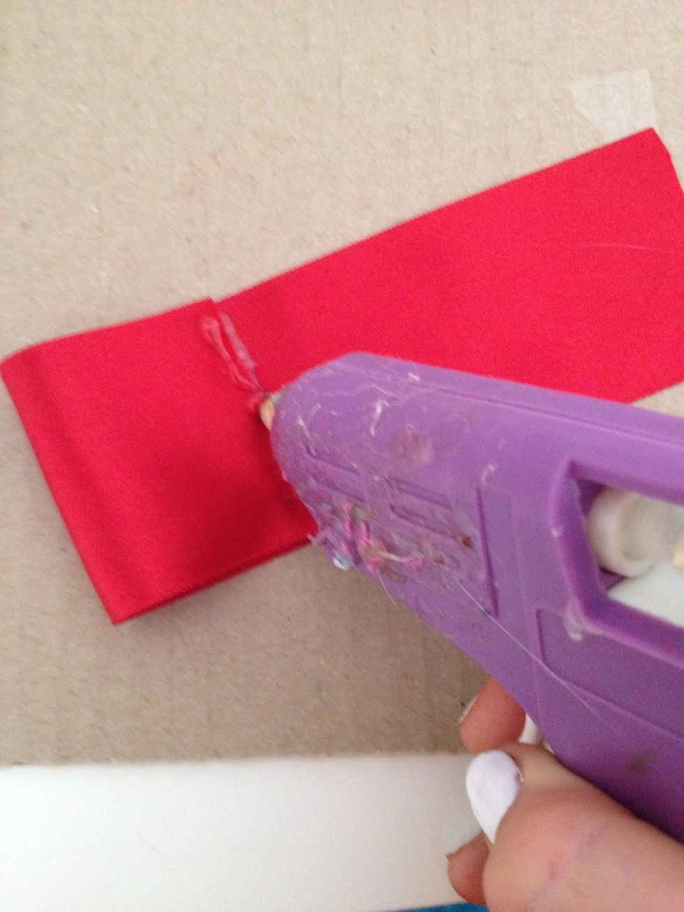 fold one side over and glue another line on top of the fold