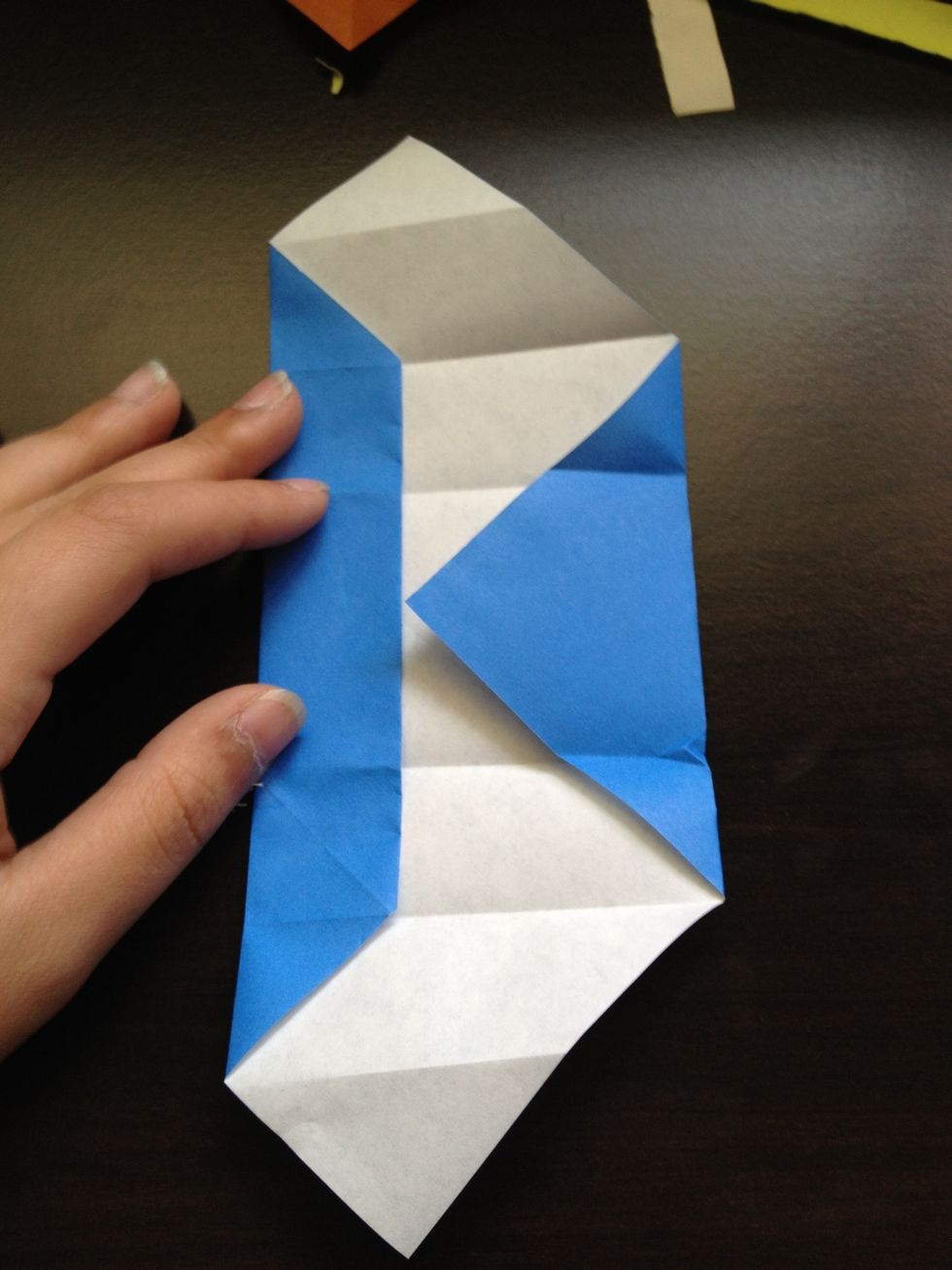 Fold one side over to the middle.