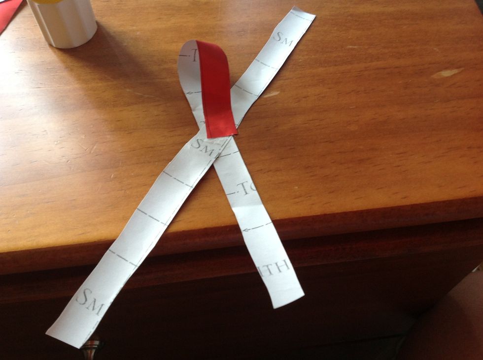 Fold one strip ove.