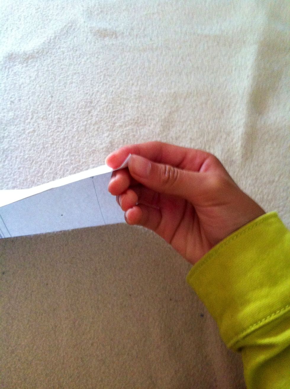 Fold or curl the end of the plan upwards slightly