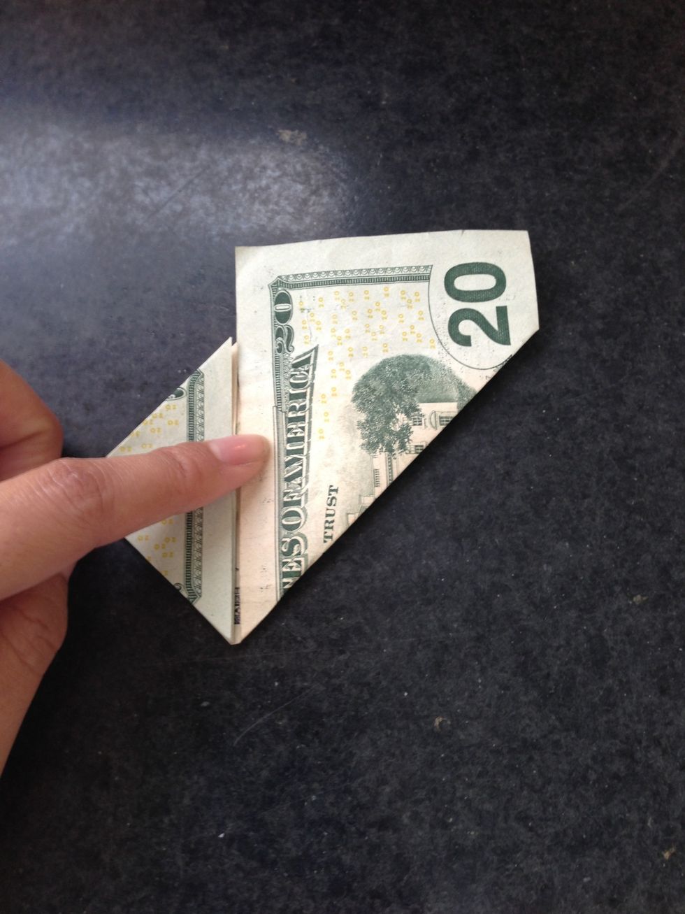 Fold other way making another arrow crease