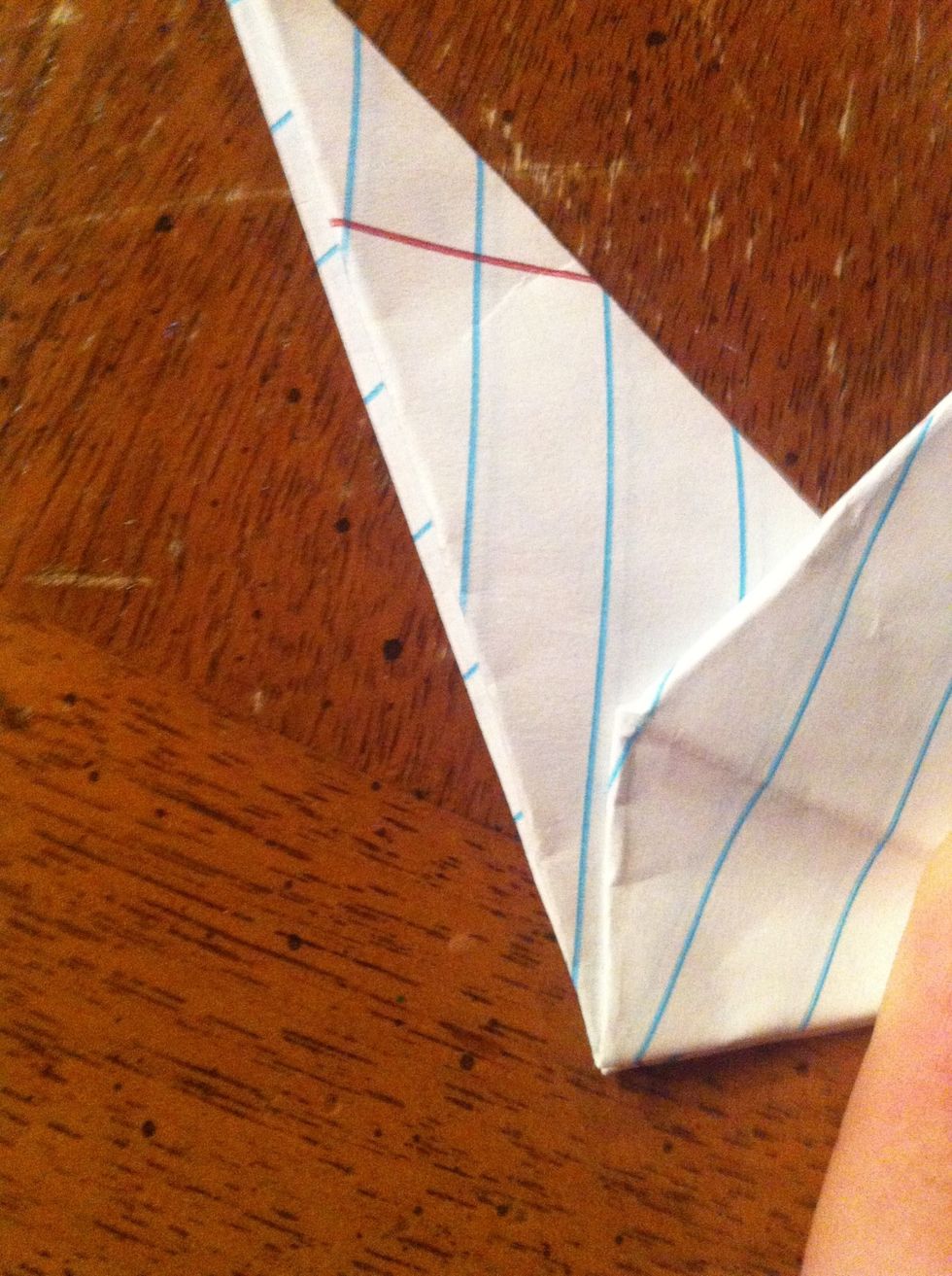 Fold out the side and then align it with the side