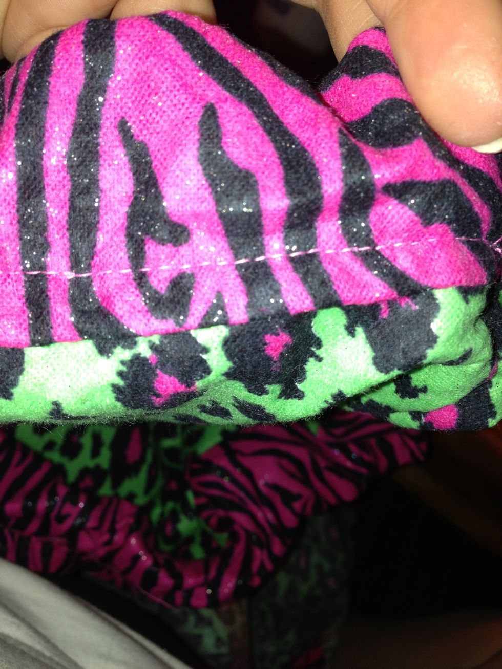 Fold over and sew again.