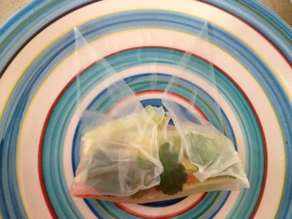 Fold over both edges.