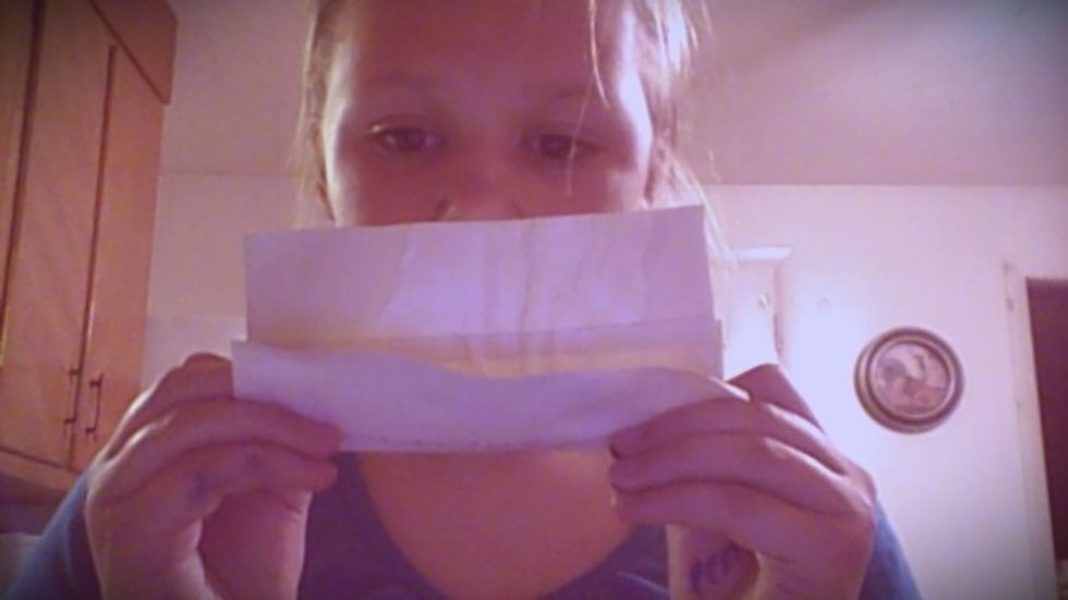 fold over in half