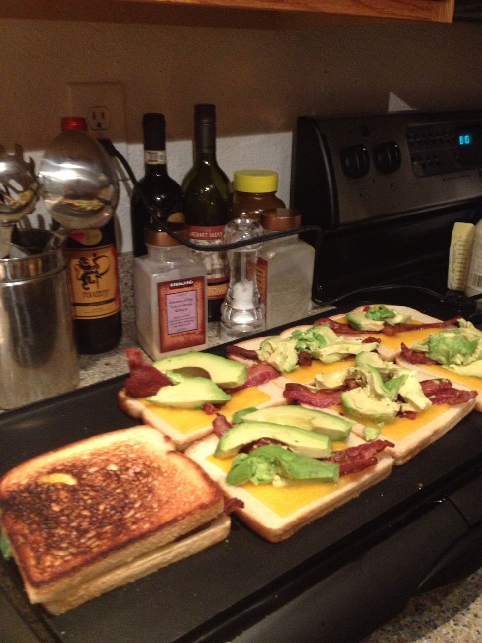 Fold over one slice onto its neighbor....